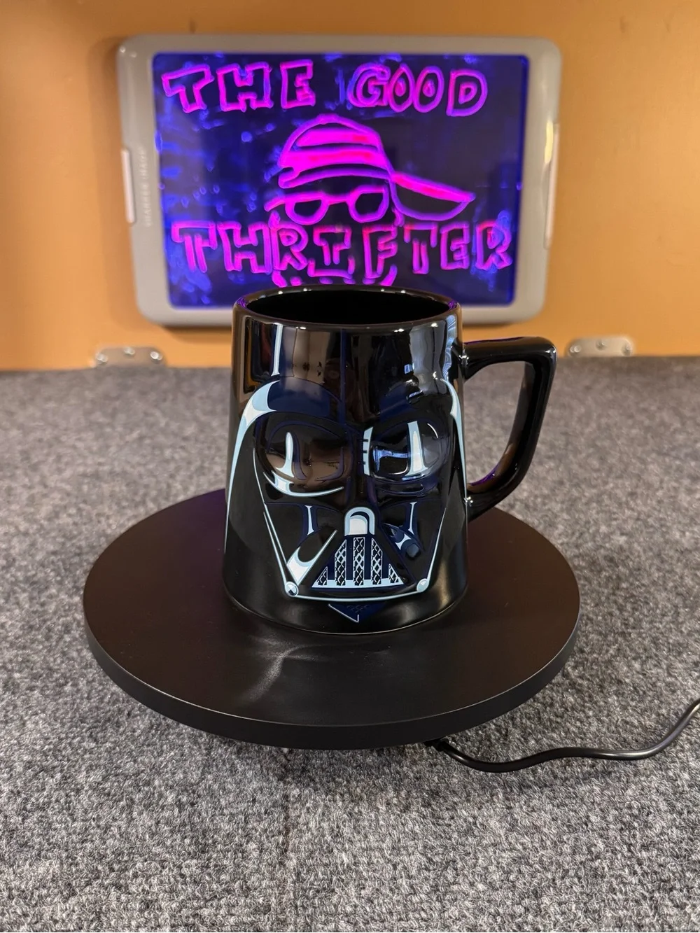 Star Wars Black Darth Vader Sculpted Face Ceramic Mug